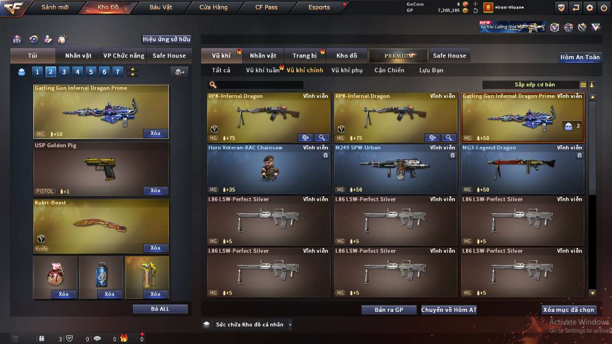 shop acc cf uy tin gia re